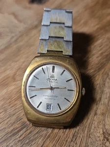 VINTAGE CYMA BY SINCHRON CONQUISTADOR AUTOMATIC WATCH Not Working Lot 300 - Picture 1 of 6