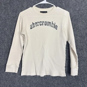 Abercrombie Waffle Sweater Girls Size L Cream Top - Picture 1 of 8