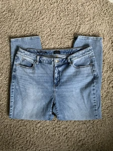 Talbots 18WP straight leg medium wash denim blue jeans W39xL26.5 - Picture 1 of 4