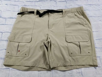 Croft & Barrow MENS 48 Shorts Beige Cargo Pocket Belted Safari Gorpcore  - Image 1 of 4