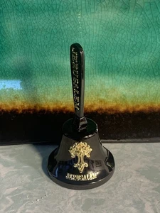 JERUSALEM CHURCH OF HOLY SEPULCHRE SOUVENIR BELL BLK/GOLD METAL TYPE 3.5”  - Picture 1 of 11