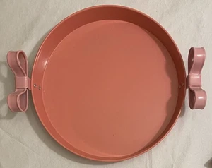 Target Bullseye Playground Coquette Metal Serving Bow Tray Pink 2025 NEW - Picture 1 of 6