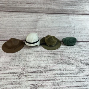 Lot 4 Loose Vintage G.I. JOE Hasbro HELMETS HATS Accessories Ww1 WW2 Civil War - Picture 1 of 14