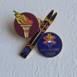 Olympic 2002 Salt Lake City Pin Utah Winter Games Ski Vintage - Picture 1 of 3