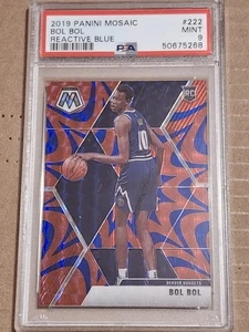 2019 BOL BOL PANINI MOSAIC ROOKIE REACTIVE BLUE CARD RC #222 PSA 9 NUGGETS - Picture 1 of 6