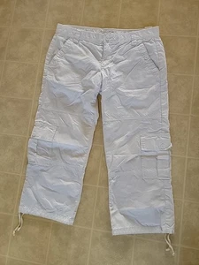 Tommy Hilfiger Capri Pants Women's 9 Off of White Cargo Mid Rise Hiking - Picture 1 of 3