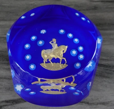 Saint Louis France 22K Gold George Washington Inlay Crystal Faceted Paperweight - image 1 of 4