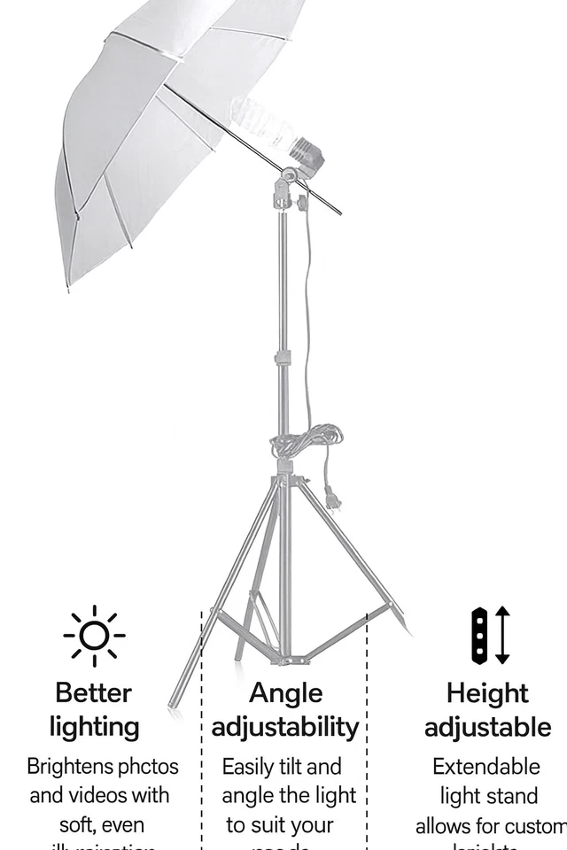 NEEWER 33" 83 cm Estudio Flash Translúcido Blanco Suave Paraguas Foto 1 de 4