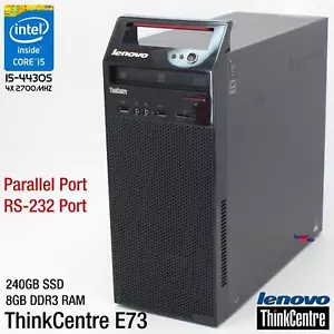 IBM Lenovo ThinkCentre E73 Computer PC RS-232 Parallel Lpt Windows 10 240GB, SSD - Picture 1 of 5