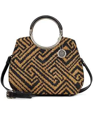 Bandolera Shopper Aria Doble Anillo Tejido Paja Negra Patricia Nash Nueva con Etiquetas Foto 1 de 4