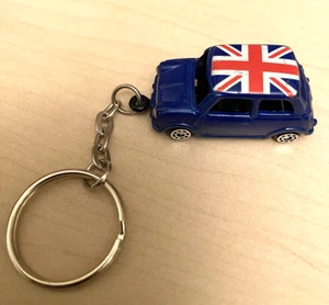 Mini Cooper Car, Union Jack Imperial Key Ring With Chain, Brand New - Picture 1 of 2