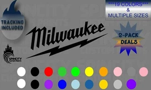 CAJA DE HERRAMIENTAS de vinilo Milwaukee calcomanía gráfica garaje herramientas camión ventana pegatina NUEVO - Imagen 1 de 11