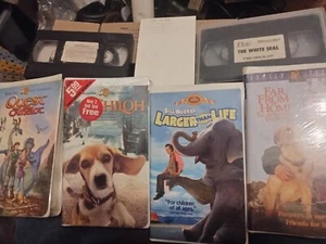 Lot 7 - Children's Kids VHS Movies Larger Than Life Shiloh Quest For Camelot Dog - Picture 1 of 9
