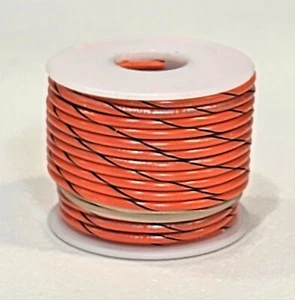14 AWG UL1015 600 voltios cable de conexión naranja con rayas negras 25 pies ¡NUEVO! - Imagen 1 de 1
