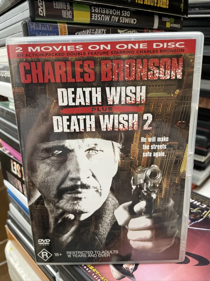 DEATH WISH .1 .1974.and 2 .1981. Dvd. vgc. Reg 4 Foto 1 de 1