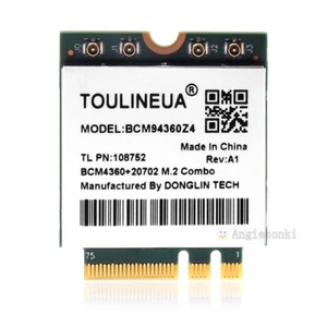 Broadcom BCM94360Z4 AirDrop M.2 NGFF BT 4.0 Wifi Card 802.11ac 1300Mbps +Antenna - Picture 1 of 7