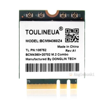 Broadcom BCM94360Z4 AirDrop M.2 NGFF BT 4.0 Wifi Card 802.11ac 1300Mbps +Antenna - Image 1 of 4