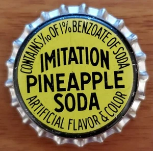 Vintage IMITATION PINEAPPLE SODA Cork Lined bottle cap; Unused; 1950’s; NOS - Picture 1 of 6