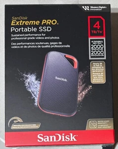 SanDisk Extreme PRO Portable SSD - 4TB (SDSSDE81-4T00-G25) - Photo 1/3