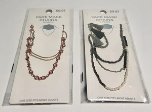 Accessory Innovations Face Mask Chains/Holders Jewelry Fashion 2-3 Packs New - Picture 1 of 6