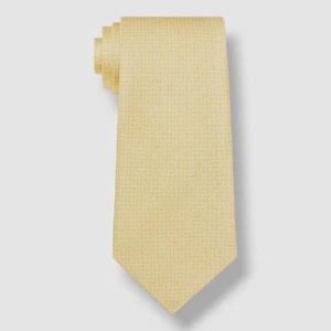 Michael Kors Men's Yellow Silk Tonal Geo Pointed Neck Tie Size 60 x 3.25 - Picture 1 of 1