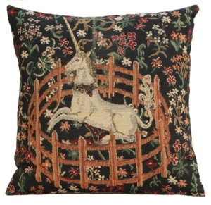 Funda de almohada decorativa unicornio muebles para el hogar Charlotte 16x16 tapiz jacqua - Imagen 1 de 2