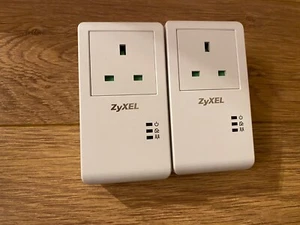 2 x ZyXel PLA4215 LAN Ethernet Netzwerk Powerline Adapter & 128 Bit Verschlüsselung - Bild 1 von 5