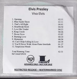 elvis presley viva elvis cd promo - Picture 1 of 1