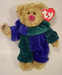 Nuovo Ty Piccadilly Attic Treasure Bear 1993 peluche snodato blu verde vintage ritirato - Foto 1 di 11