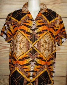 MENS FOREVER 21 TIGER ANIMAL PRINT SHORT SLEEVE SHIRT SIZE M - Picture 1 of 3