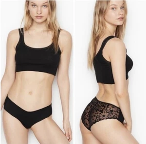 Victoria’s Secret Size M Sexy Illusions No Show Hiphugger Panty- Black - Picture 1 of 8