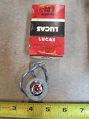 NOS  Lucas 38221 WL12  Warning Light Red Date Code 1968 Allard, Bently - Image 1 of 4