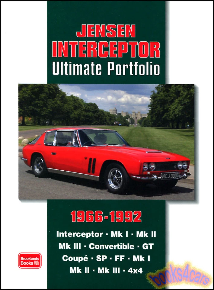 INTERCEPTOR JENSEN ПОРТФОЛИО ОКОНЧАТЕЛЬНЫЙ КНИГА GT КАБРИОЛЕТ BROOKLANDS - Изображение 1 из 1