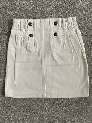 New With Tags Girls White Denim Skirt Size 5-6 Years From Adams • 4.90€
