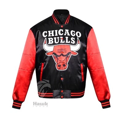 CHAQUETA BOMBER CHICAGO SATINADA MICHAEL JORDAN BALONCESTO ENVÍO GRATUITO Foto 1 de 4