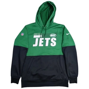 Felpa con cappuccio Nike New York Jets NFL linea laterale uomo maglione verde medio - Foto 1 di 9