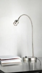 Brushed Steel Metal Led Adjustable Desk Lamp - Picture 1 of 11