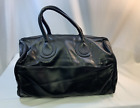Lancôme Faux Leather Weekender, Overnight, Large Duffle Bag, Black, 19 X 14 X 10