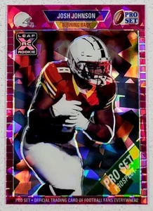 Josh Johnson 2021 Leaf Pro Metal XRC Rookie Red Crystal Refractor /25 - Picture 1 of 2