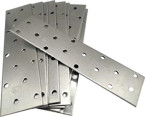 12 x Flat Joining Metal Plates Brackets For Wood Garden Sleepers l 160 x 40x 2mm - Picture 1 of 10