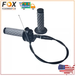 7/8" 22mm Handlebar Handle Grips Throttle Cable For CT200u mb200 mb165 mini bike - Picture 1 of 6
