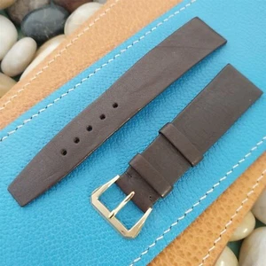 Vintage Omega Swiss Calf 19mm unbenutzt Uhrenarmband & klassische goldfarbene Schließe - Bild 1 von 6
