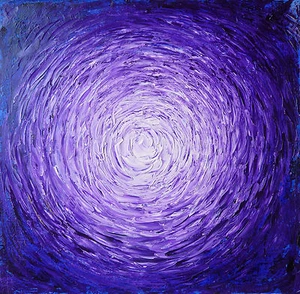 6x6 Zoll zeitgenössisches abstraktes Original Ölgemälde #42A3HH4J3145 - Bild 1 von 4