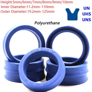 U-Cup UN/UHS/UNS Type Piston Seal Cylinder Jack/Hydraulic Rod PU Seal Ring 2pcs - Picture 1 of 4