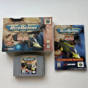 Micro Machines 64 Turbo Nintendo 64 N64 ~ ¡Completo en caja con manual! *Sin coche* - Imagen 1 de 18