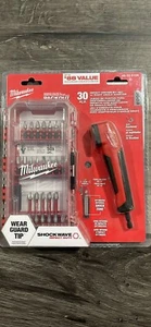Milwaukee 30 Pc. Impact Driver Bit Set With Right Angle Adapter 48-32-5158 - Picture 1 of 1