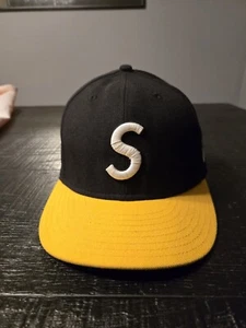 New Era59FiftyWorld FamousSupremeHatBlack & Yellow - Picture 1 of 6