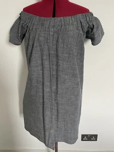 forever 21 off shoulder denim look dress size M - Picture 1 of 6