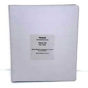 Chartpak Pickett 1224 Ellipsenschablone Set volle Größe 1/2" bis 2" Made in USA - Bild 1 von 7