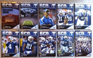 ALL 10 INDIANAPOLIS COLTS PROGRAMS 2008 SEASON- FIRST SEASON @ LUCAS OIL STADIUM - Picture 1 of 1